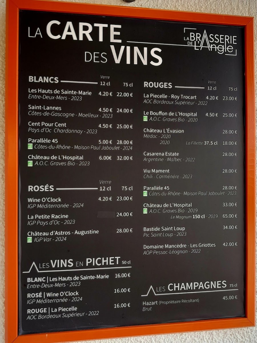 Menu Brasserie De L’Angle-2