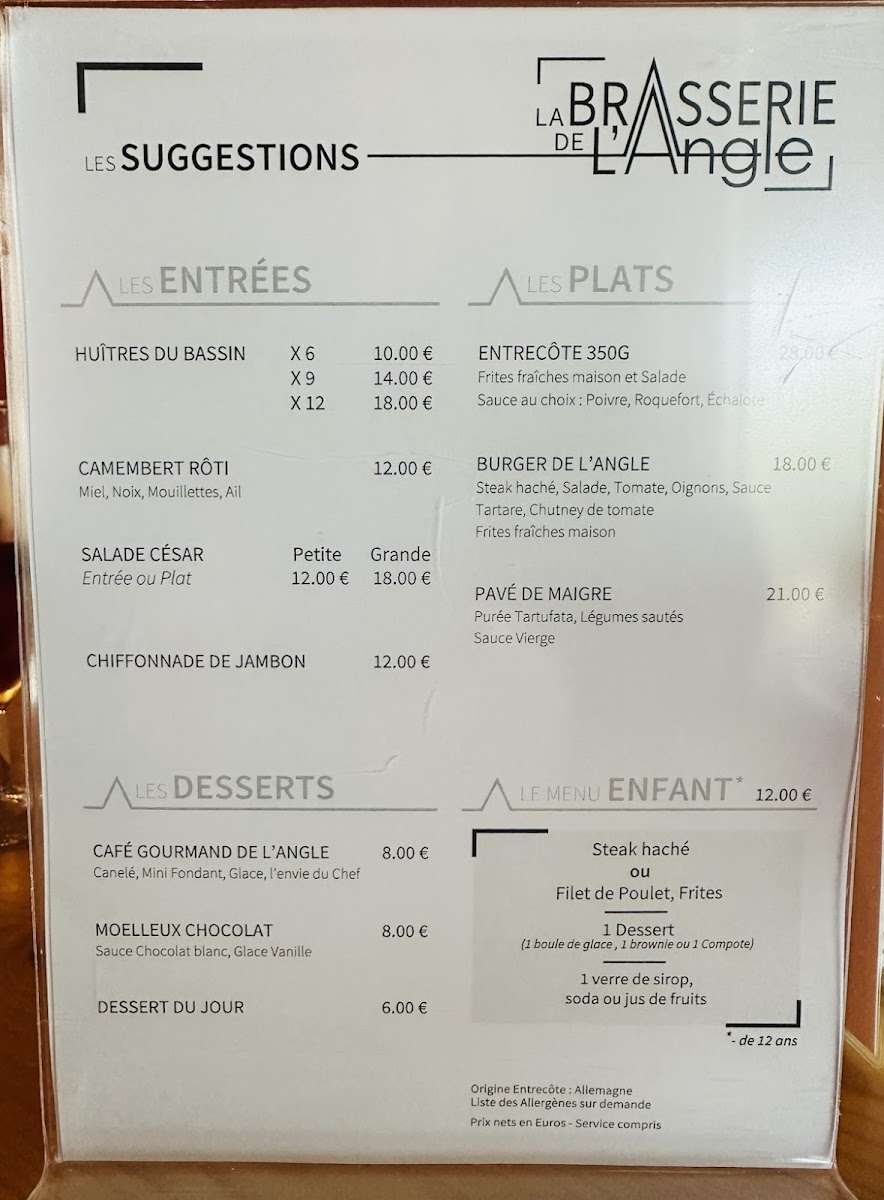 Menu Brasserie De L’Angle-3