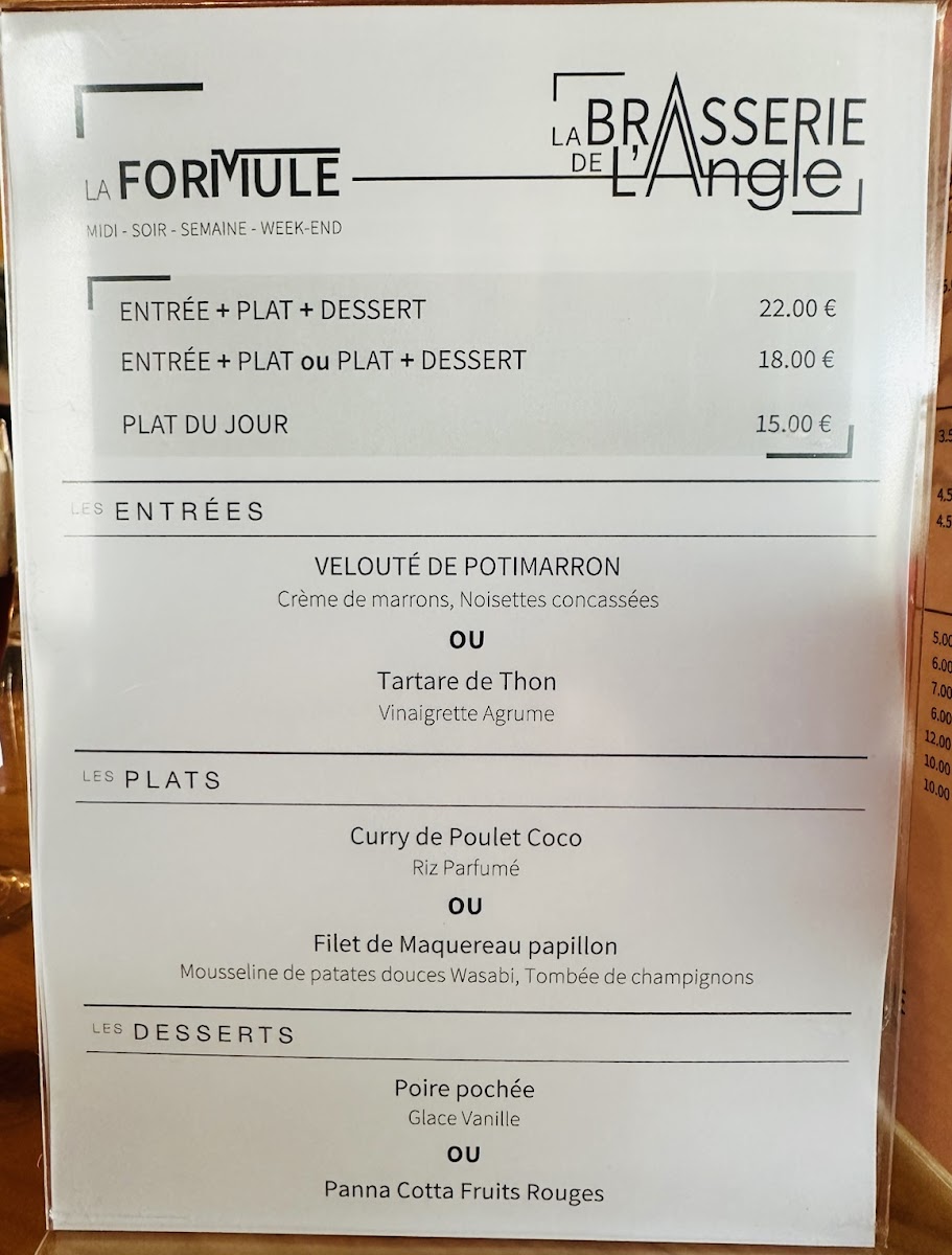 Menu Brasserie De L’Angle-6