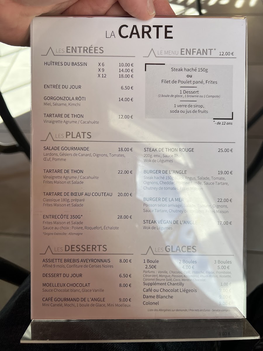 Menu Brasserie De L’Angle-7